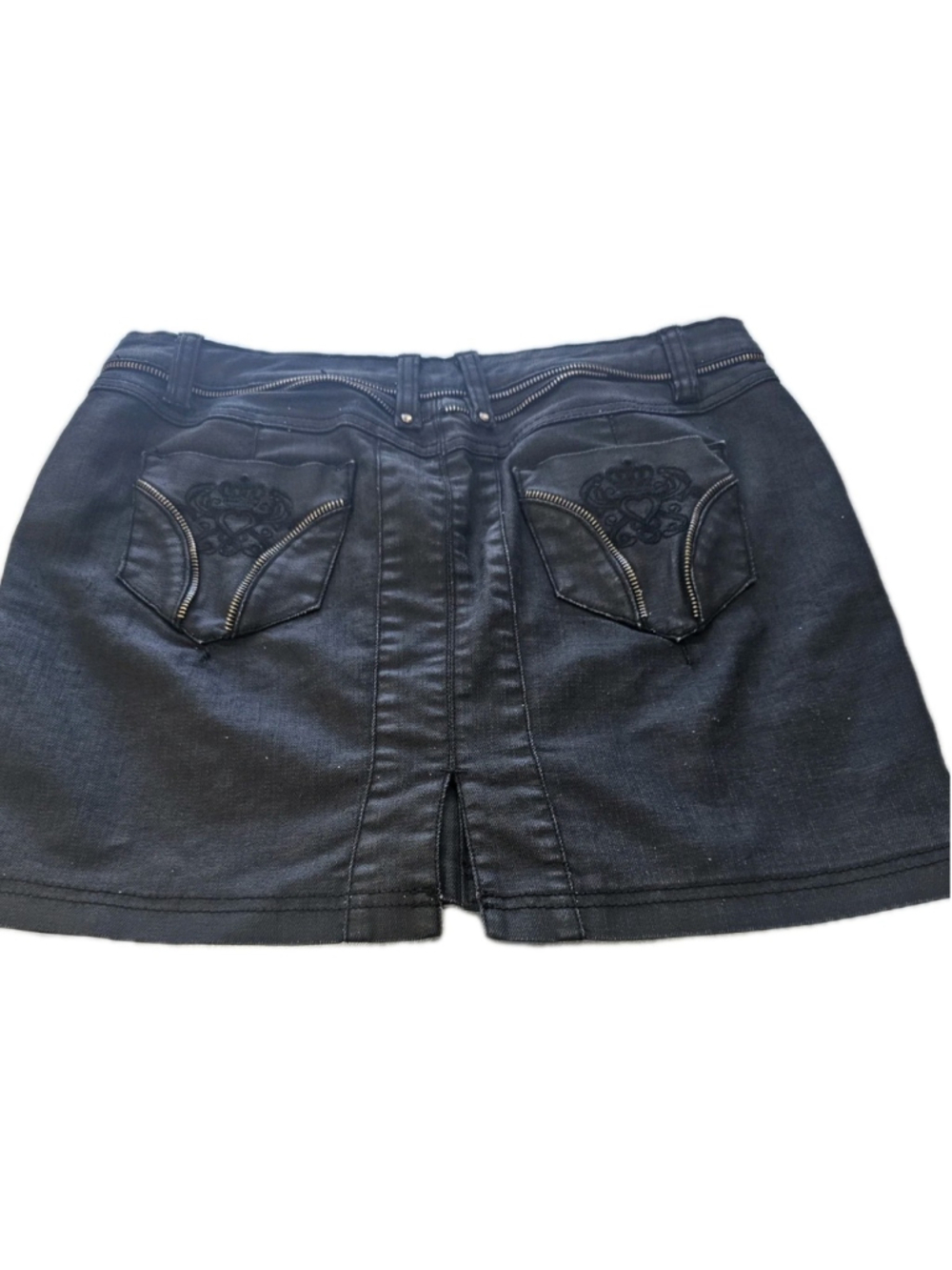 Vintage Morgan de Toi Black Mini Skirt, Size 10,88% Cotton,Boho Y2K Sexy Goth - Picture 15 of 16
